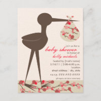 Sophisticated Stork Cherry Blossom Baby Shower