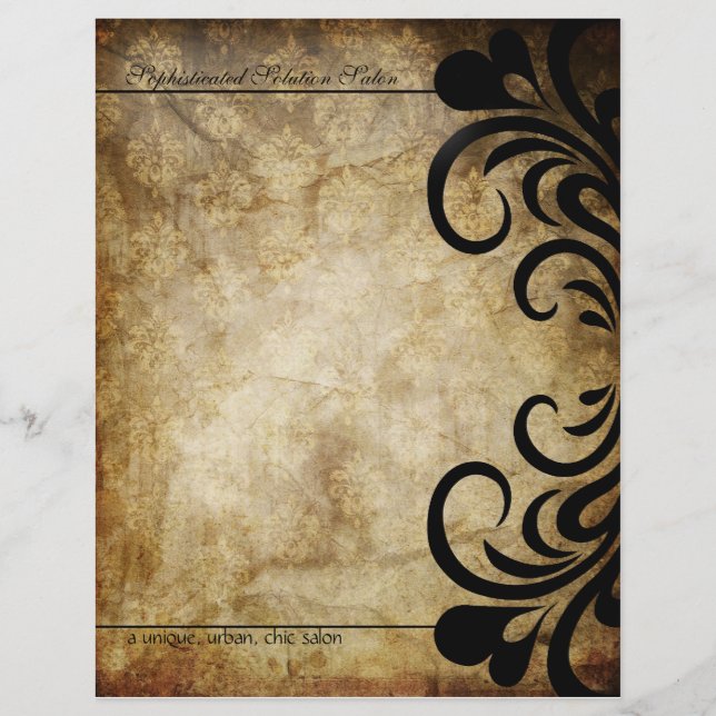 Sophisticated Swirl Letterhead (Front)