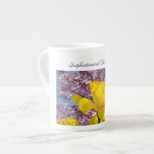 Sophisticated Tea Drinker mugs gifts Daffodils