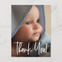 Sophisticated "Thank You" Vertical Baby Birth Anno