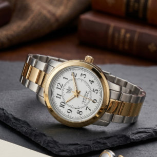 Sophisticated Two-Tone Link Bracelet Wristwatch