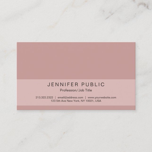 Sophisticated Vintage Colour Harmony Professional Business Card (Front)