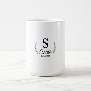 Sophisticated Wedding Date Keepsake Customisable Coffee Mug