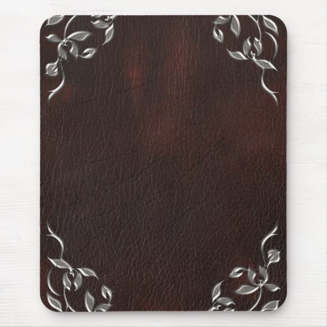 Sophisticated Western Leather Wedding Mouse Pad (Front)