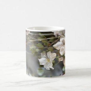 Sophisticated White Floral Mug   Pale Flowers Fine
