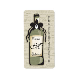 Sophisticated Wine Varietal Label