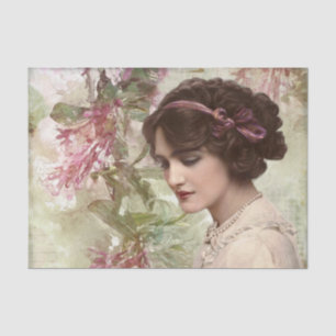 Sophisticated Young Victorian Woman Portrait Tissue Paper