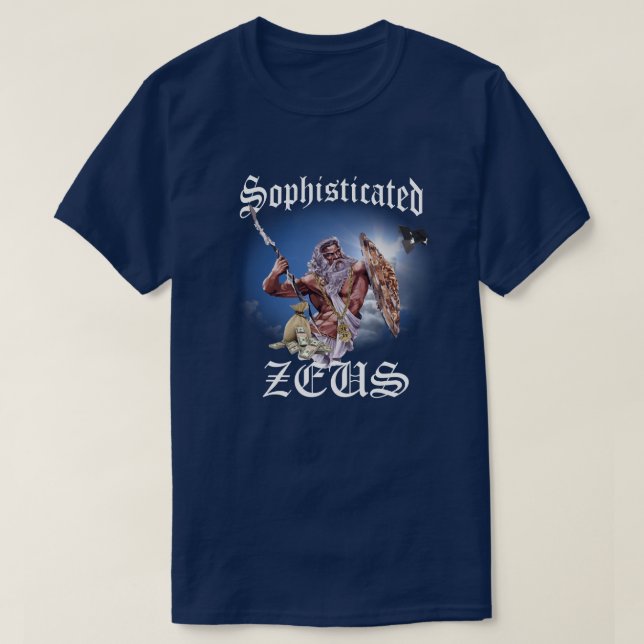 Sophisticated Zeus, Greek God, Gym and Sport Gift T-Shirt (Design Front)