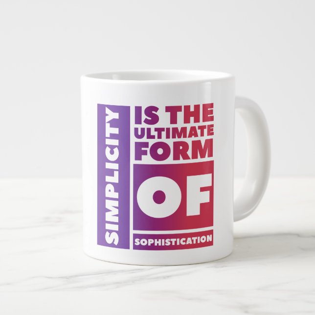 Sophistication. - Jumbo Mug (Front Right)