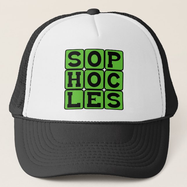 Sophocles, Greek Tragedian Trucker Hat (Front)
