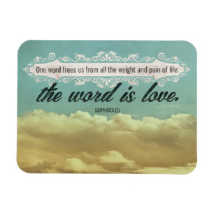 Sophocles Inspirational Quote "Love" Flexible Magnet