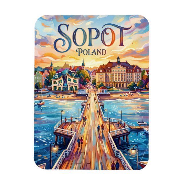Sopot Poland Magnet (Vertical)