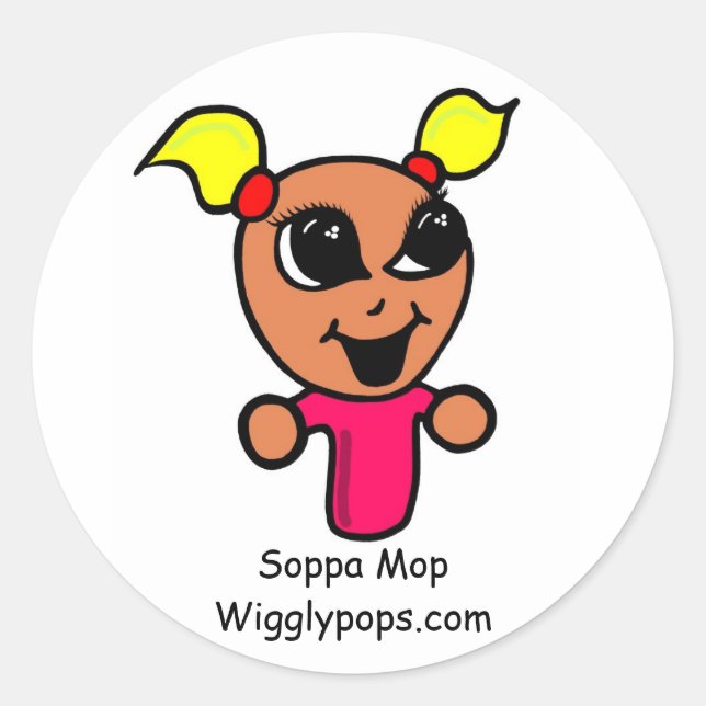 Soppa Mop, Wigglypops.com Sticker (Front)