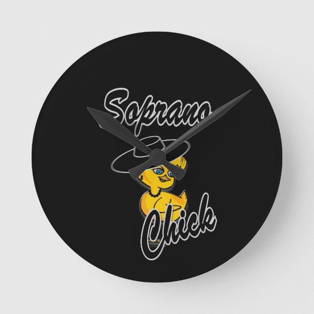 Soprano Chick #4 Round Clock (Front)