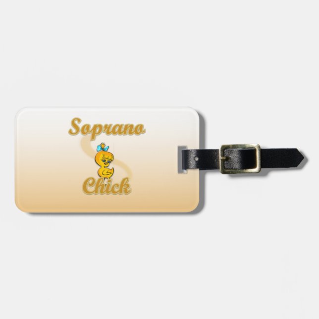 Soprano Chick Luggage Tag (Front Horizontal)