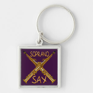 Soprano Sax Key Ring
