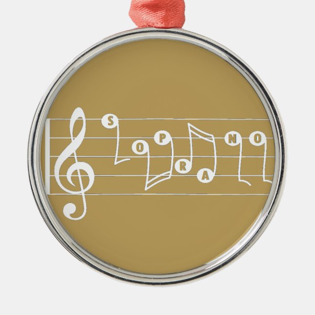 Soprano Singer Musical Ornament (Front)