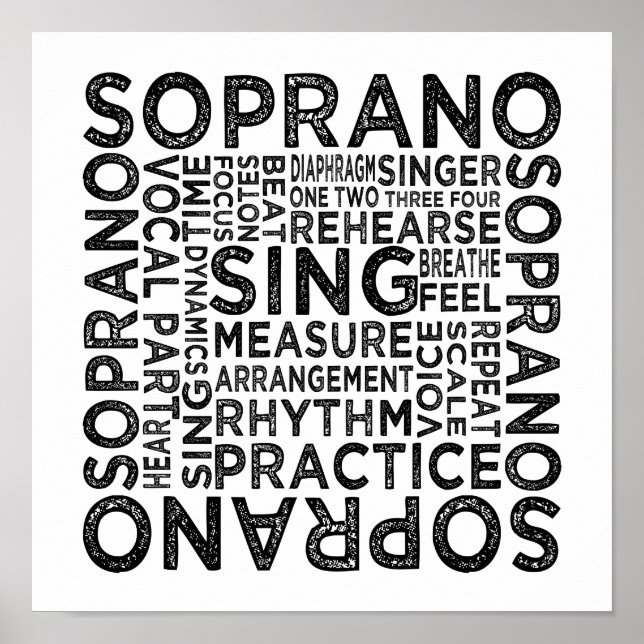 Soprano Typography Poster (Front)