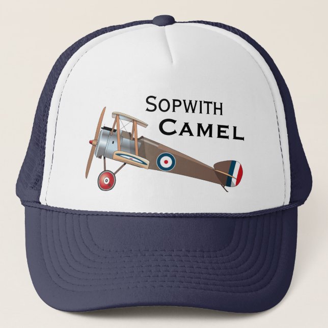 Sopwith Camel Aeroplane Trucker Hat (Front)