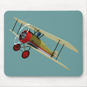Sopwith Camel and Pilot Mouse Pad