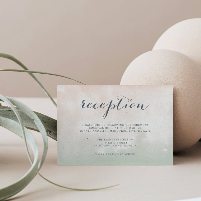 Sorbet Watercolor Reception Enclosure Card (Creator Uploaded)