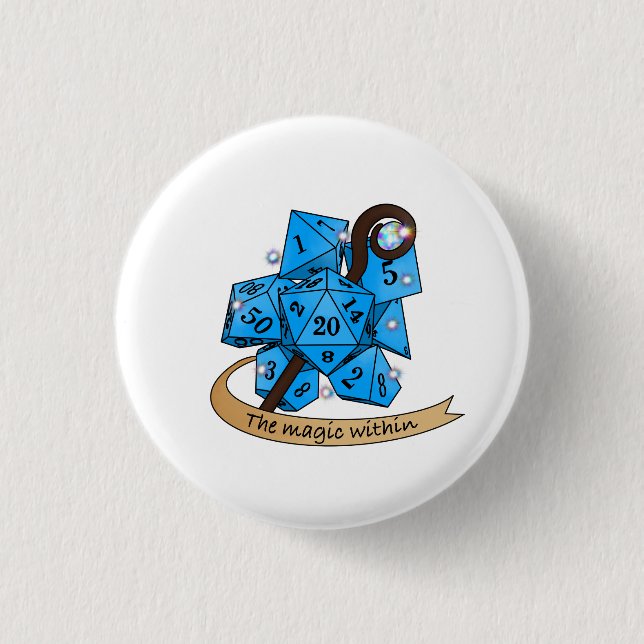 Sorcerer Dice Design 3 Cm Round Badge (Front)
