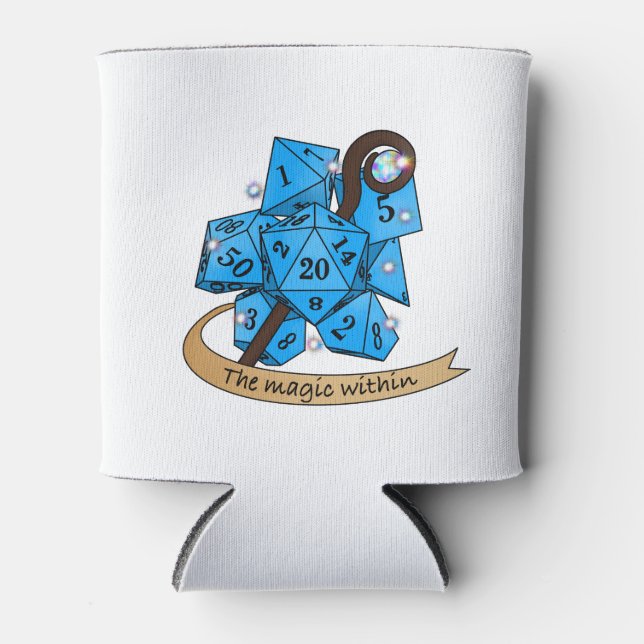 Sorcerer Dice Design Can Cooler (Front)