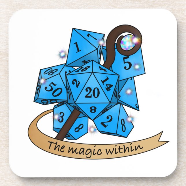 Sorcerer Dice Design Coaster (Front)