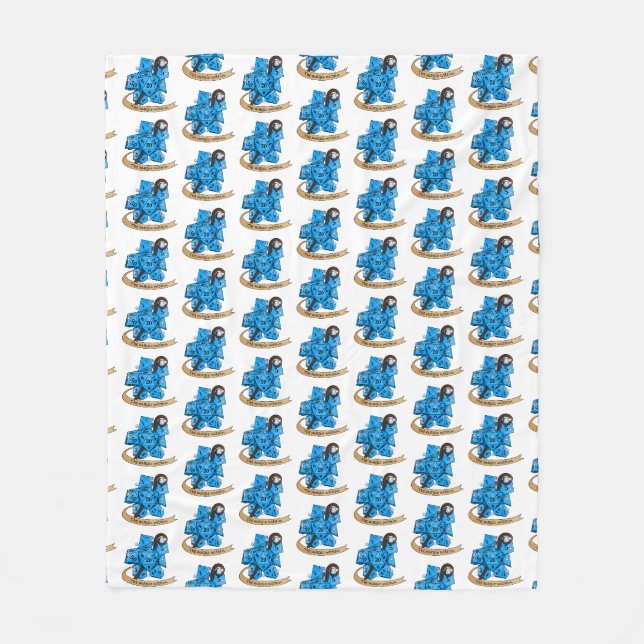 Sorcerer Dice Design Fleece Blanket (Front)
