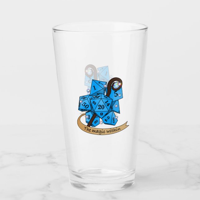 Sorcerer Dice Design Glass (Front)