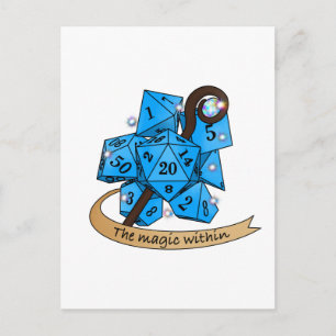 Sorcerer Dice Design Holiday Postcard