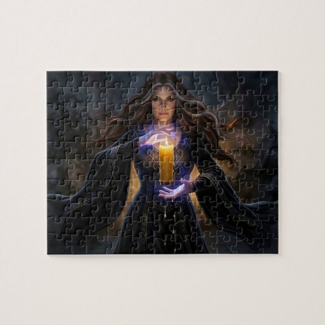 Sorceress of the Arcane Candle Jigsaw Puzzle (Horizontal)