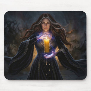 Sorceress of the Arcane Candle Mouse Pad