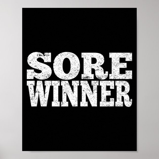Sore Winner Funny Gym Quote Workout Exercise And F Poster (Front)
