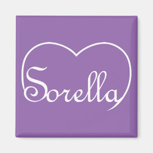 Sorella Italian Sister heart white Magnet