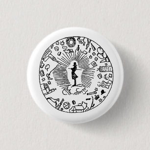 “SOREN KIERKEGAARD AND THE CORSAIR AFFAIR” 3 CM ROUND BADGE