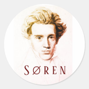 Søren Kierkegaard Classic Round Sticker