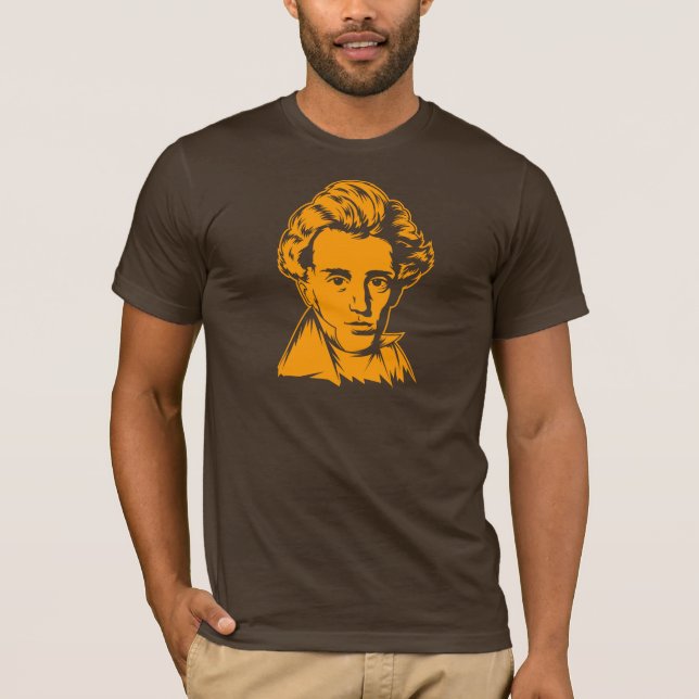 Soren Kierkegaard philosophy existentialist portra T-Shirt (Front)