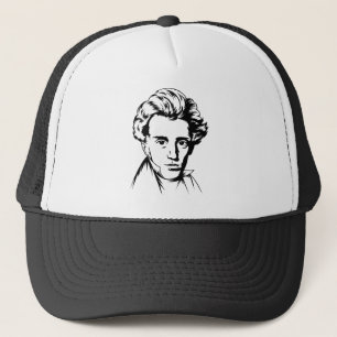 Soren Kierkegaard philosophy existentialist portra Trucker Hat