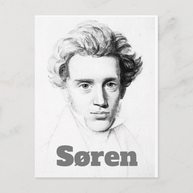 Søren Kierkegaard Postcard (Front)