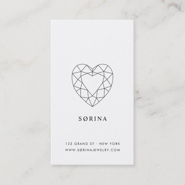 Sørina Jewellery Logo Ruby Business Card (Front)
