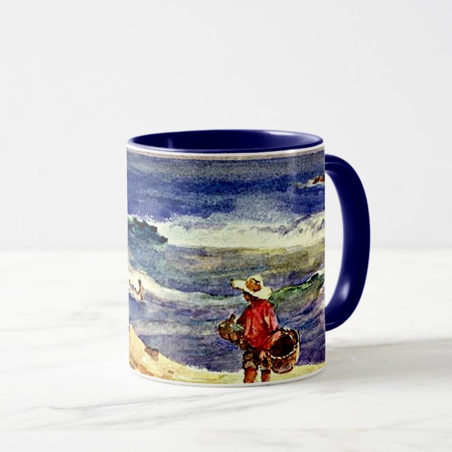 Sorolla - Boy on the Sand, fine art Mug (Front Right)