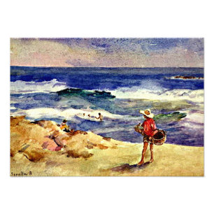 Sorolla - Boy on the Sand, fine art Photo Print