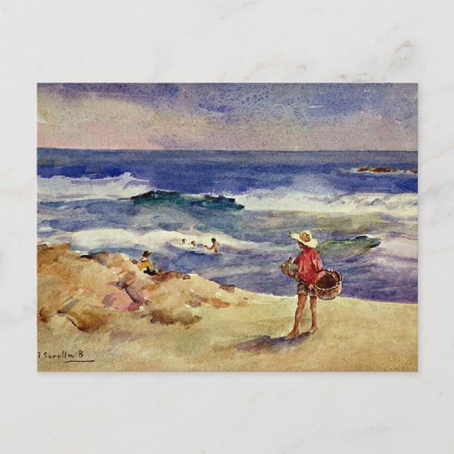 Sorolla - Boy on the Sand Postcard (Front)