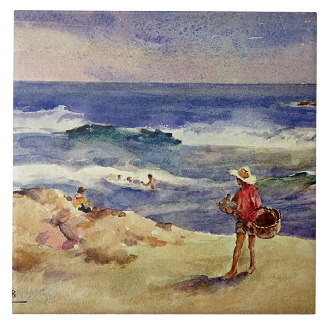 Sorolla - Boy on the Sand Tile (Front)