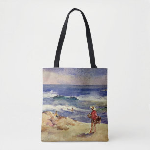 Sorolla - Boy on the Sand Tote Bag