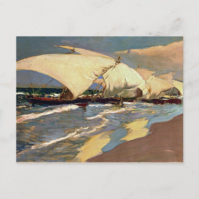 Sorolla - Valencian Boats Postcard (Front)