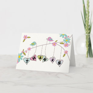 Sorority House Mum Thanks from Group Birds Thank You Card