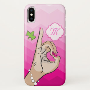 Sorority Life pink and green Case-Mate iPhone Case
