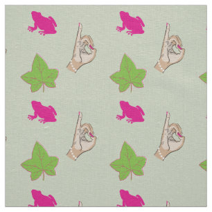 Sorority Life pink and green fabric